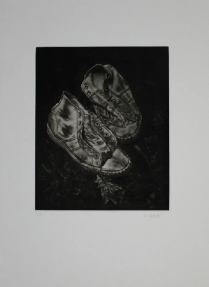 Mezzotint Ebert - Alte Turnschuhe