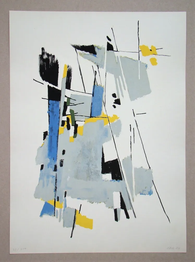 Lithografie Eble - Gegenstandlose Komposition