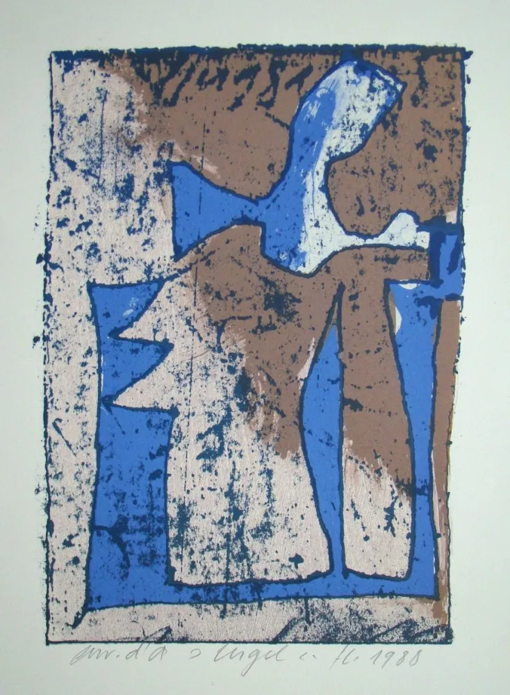 Houtsnede Eggenschwiler - Engel