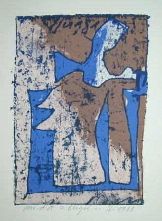 Houtsnede Eggenschwiler - Engel