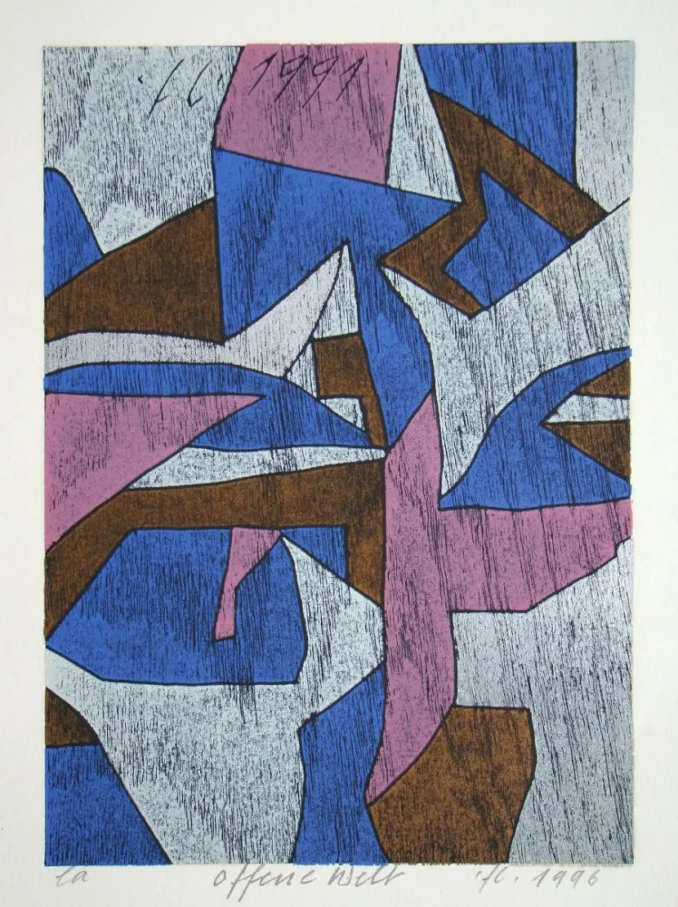 Houtsnede Eggenschwiler - Offene Welt