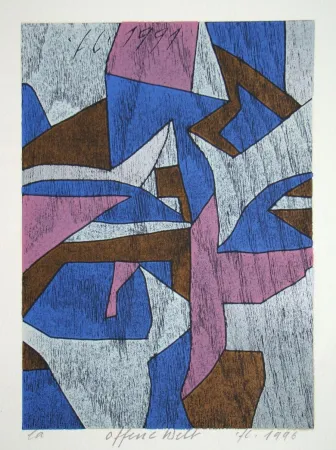 Houtsnede Eggenschwiler - Offene Welt