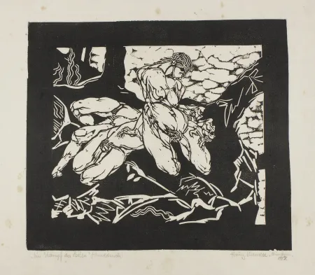 Houtsnede Ehmsen - Ein Kampf der Seelen 