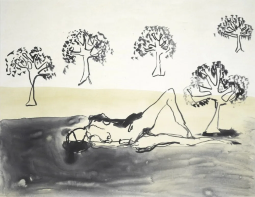 Lithografie Emin - Laying with the Olive Trees