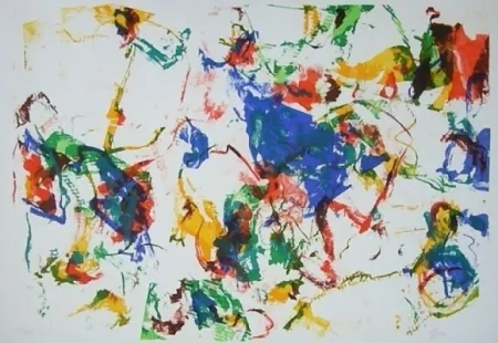 Lithografie En Joong - Composition abstraite 