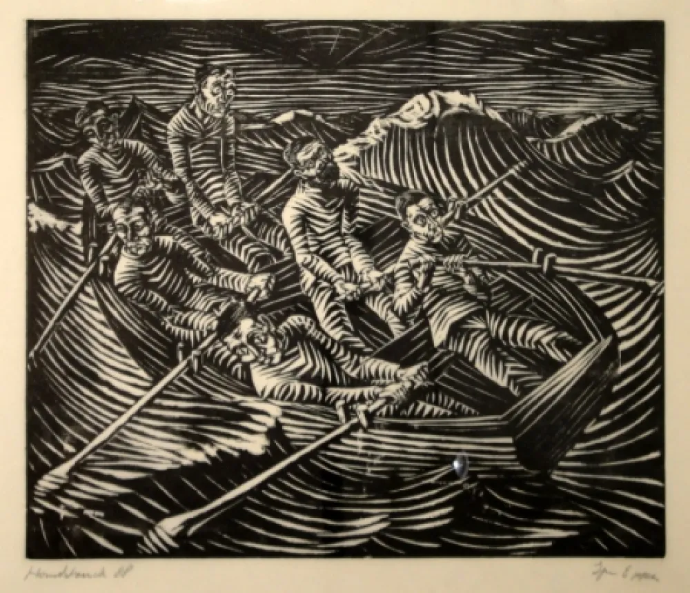 Houtsnede Epper - Rettungsboot I