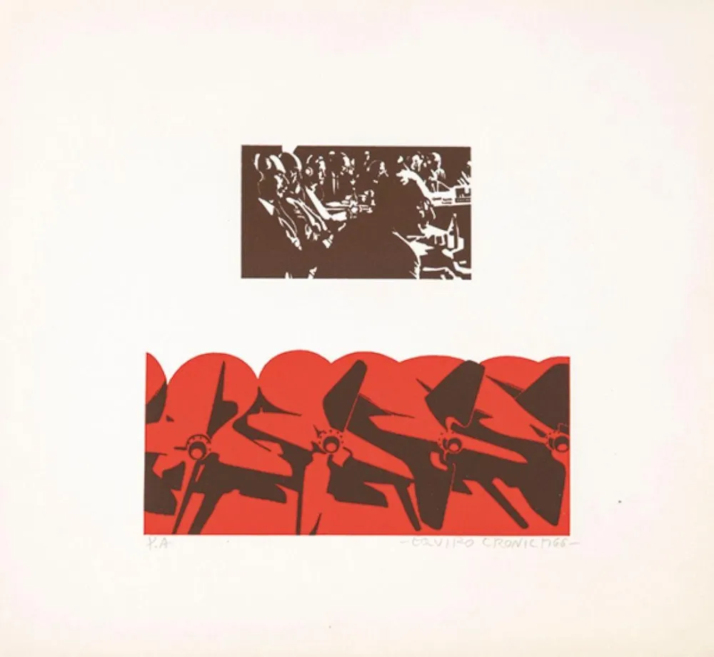 Zeefdruk Equipo Cronica - Hélices (rojo)