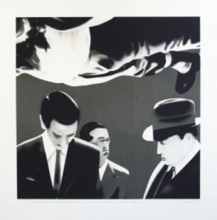 Lithografie Equipo Realidad - Reconocimiento del cadaver de Calvo Sotelo por el juez de guardia y el medico forense en el cementerio de la Almudena de Madrid en julio de 1936.