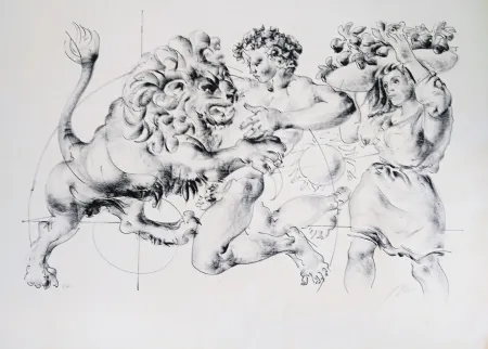 Lithografie Erni - Lion