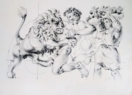 Lithografie Erni - Lion
