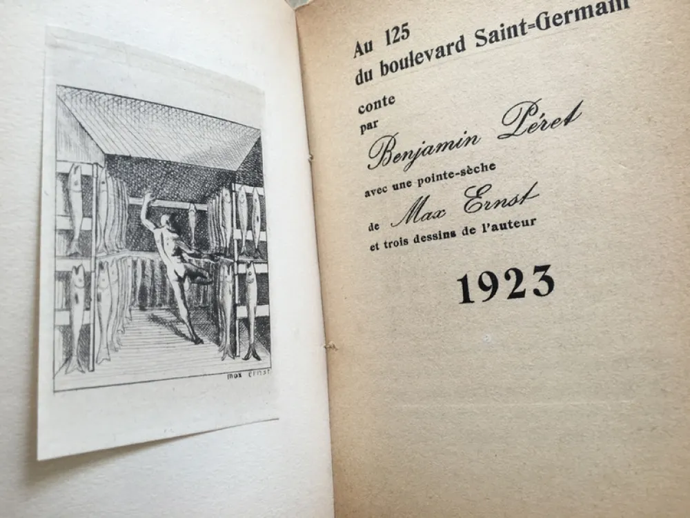 Geïllustreerd Boek Ernst - AU 125 DU BOULEVARD SAINT-GERMAIN. Conte par Benjamin Péret (1923)