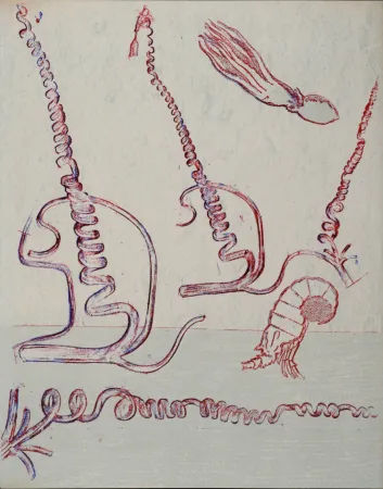 Lithografie Ernst - Composition surréaliste, 1974