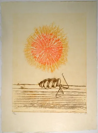 Geïllustreerd Boek Ernst - Die Bedeutung des Schönen in der exakten Naturwissenschaft / The meaning of beauty in exact natural science / Mit drei Original-Farblithographien von Max Ernst