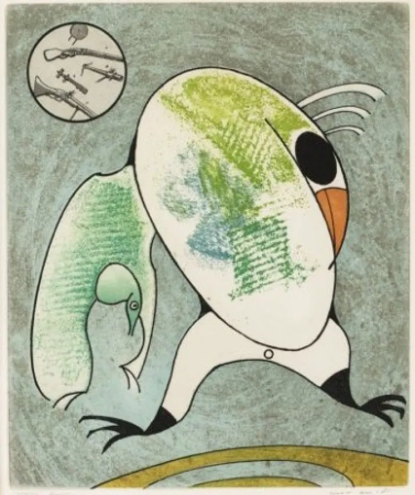 Ets En Aquatint Ernst - From Oiseaux en peril