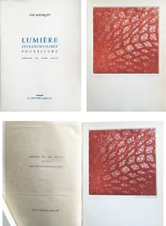 Ets En Aquatint Ernst - Joë Bousquet : LUMIERE INFRANCHISSABLE POURRITURE (1964).