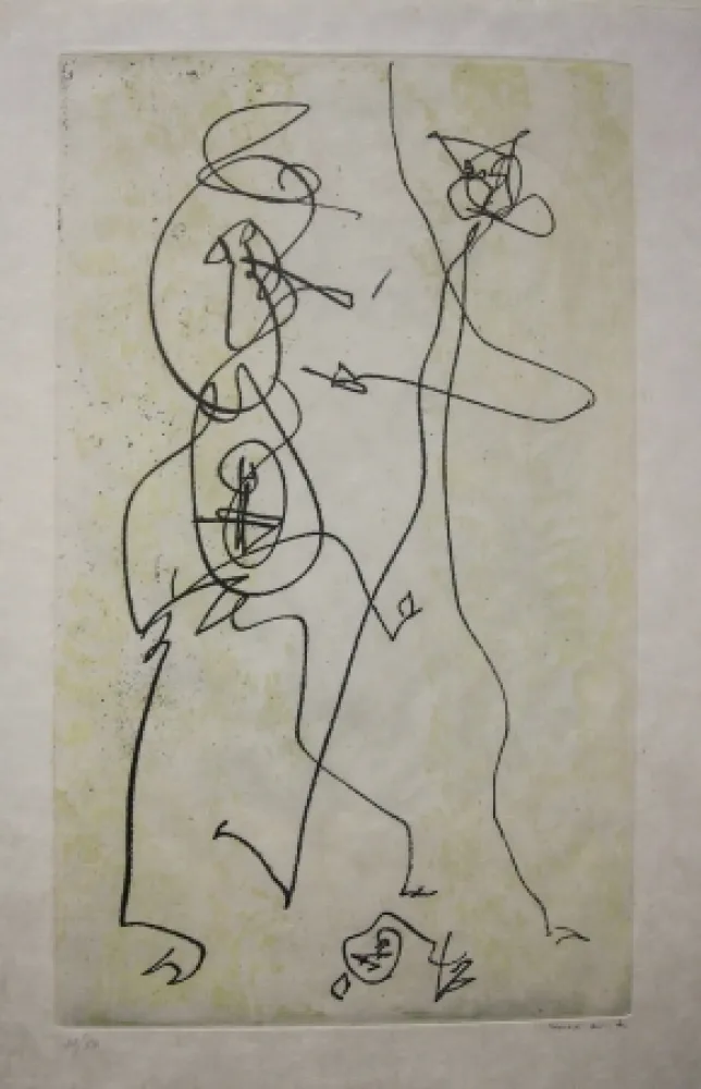 Ets En Aquatint Ernst - Les Chiens Ont Soif