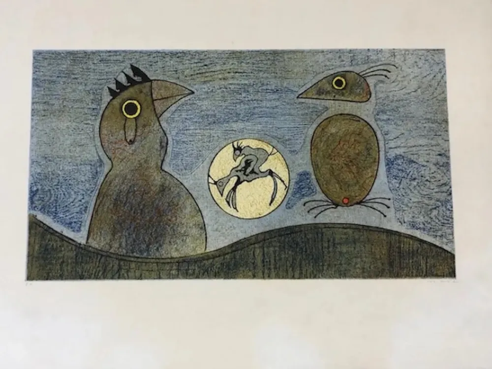 Lithografie Ernst - Los pájaros