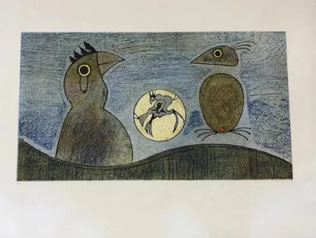 Lithografie Ernst - Los pájaros
