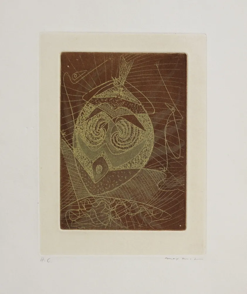 Ets En Aquatint Ernst - Masque