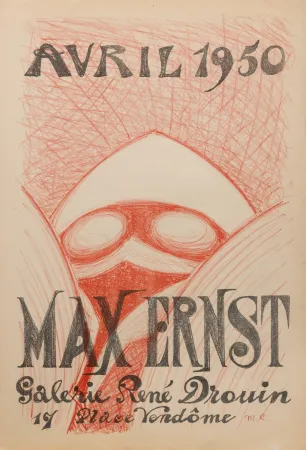Lithografie Ernst - MASQUE. [Affiche pour une exposition à la galerie René Drouin]