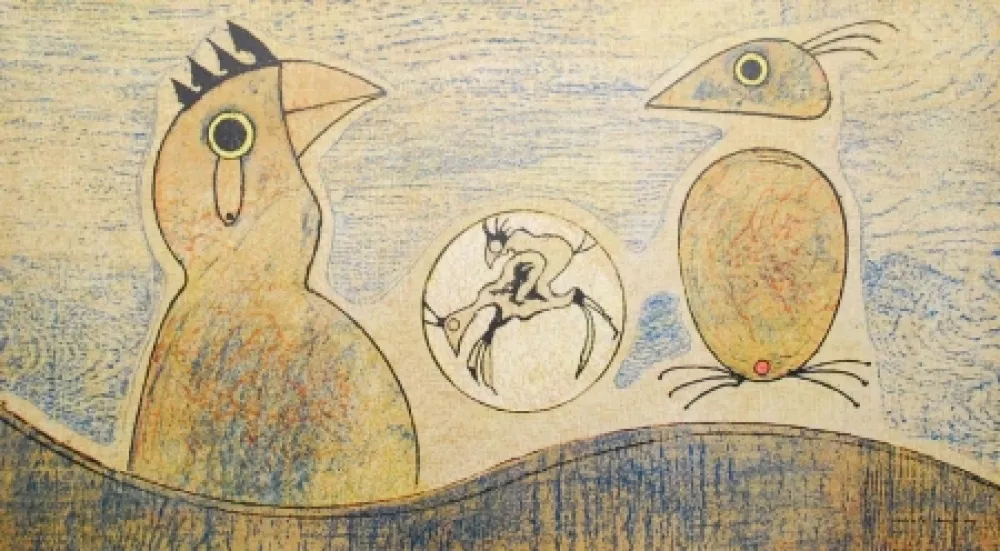 Lithografie Ernst - Oiseaux / Birds