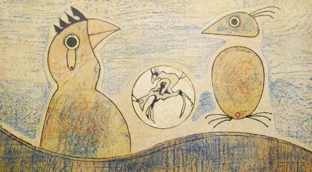 Lithografie Ernst - Oiseaux / Birds
