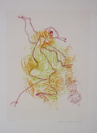 Ets En Aquatint Ernst - Par dessus les moulins