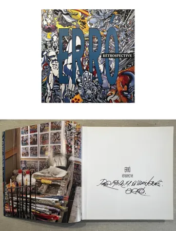 Geïllustreerd Boek Erro - ERRO. Rétrospective. Catalogue dédicacé signé par Erro (2014) 