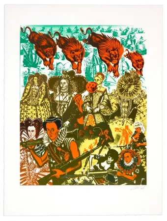 Lithografie Erro - La reine Elizabeth