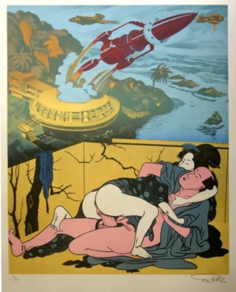 Lithografie Erro - Made in japan