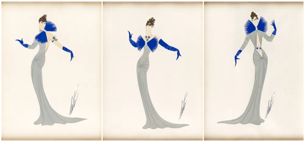 Geen Techniek Erte -  Set of three Costume Designs 