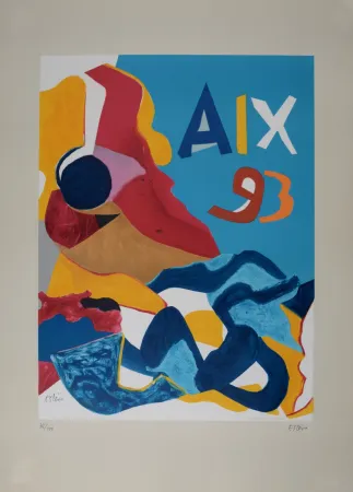 Lithografie Esteve - Aix 93, 1993 - Hand-signed