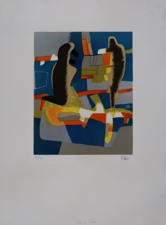 Lithografie Esteve - Face à Face, 1968 - Hand-signed