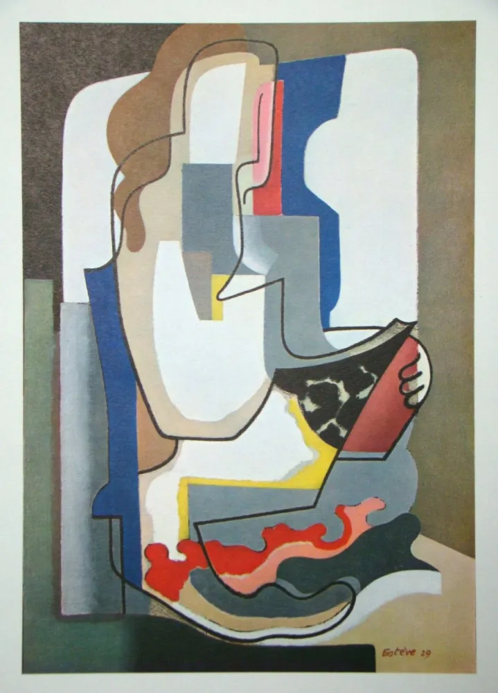 Lithografie Esteve - Liseuse