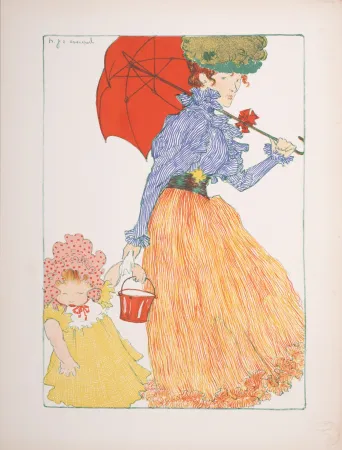 Lithografie Evenepoel - Au Square, 1897