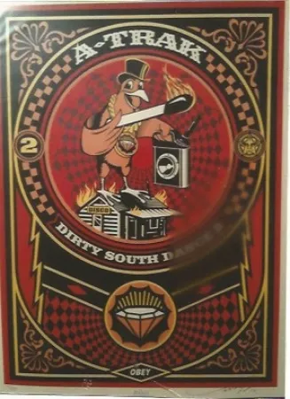 Zeefdruk Fairey - A-Trak Dirty South Dance 2 (A-Trak)