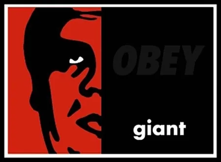 Zeefdruk Fairey - Black on Black