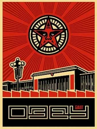 Zeefdruk Fairey - Chinese Building