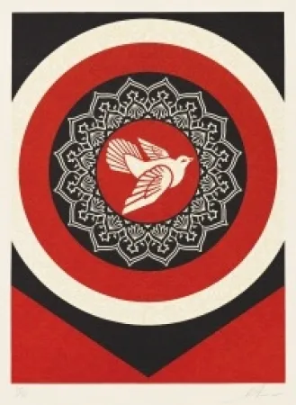 Reliëf Fairey -  Dove Target Red