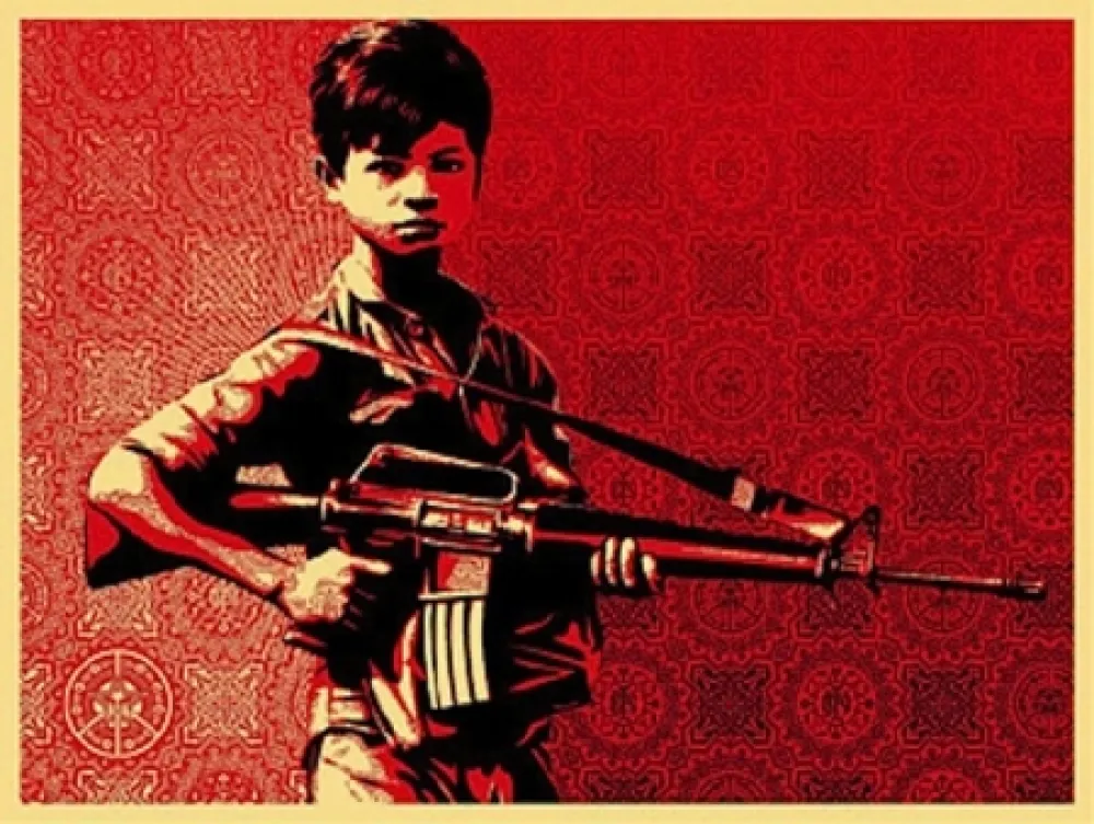 Zeefdruk Fairey - Duality of Humanity #4