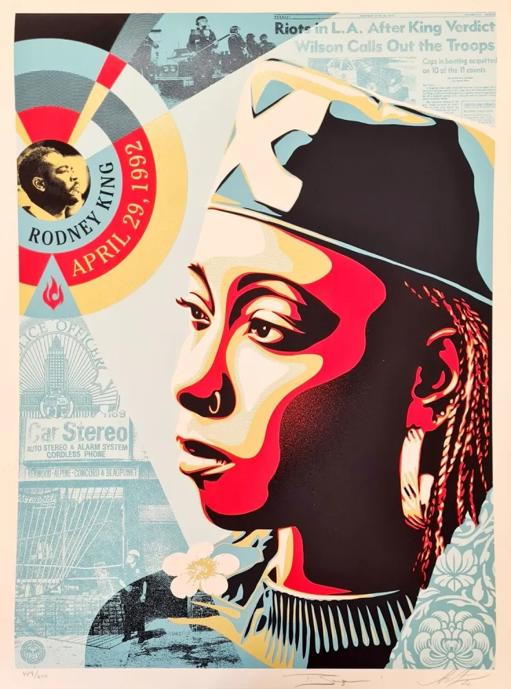 Zeefdruk Fairey - Eyes Of The King Verdict