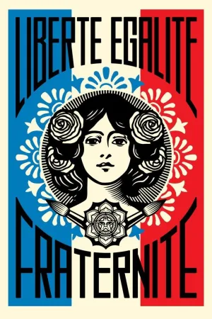 Lithografie Fairey - Liberté Égalité Fraternité