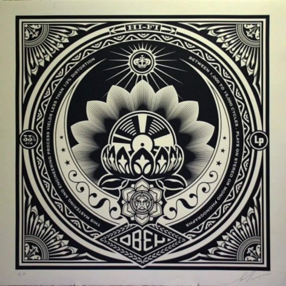 Zeefdruk Fairey - Lotus Album, Large Format