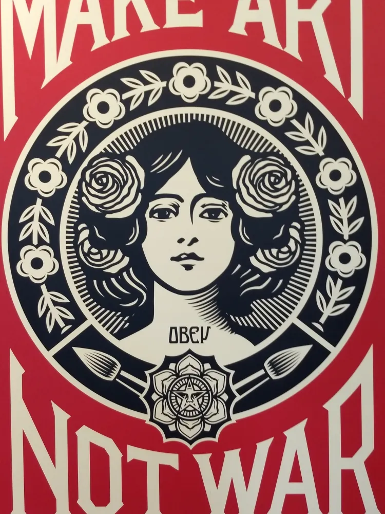 Lithografie Fairey - Make Art Not War