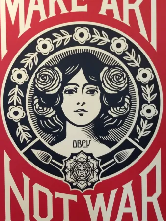 Lithografie Fairey - Make Art Not War