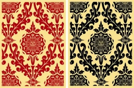 Zeefdruk Fairey - Parlor Pattern Set (Cream and Red & Cream and Black) 