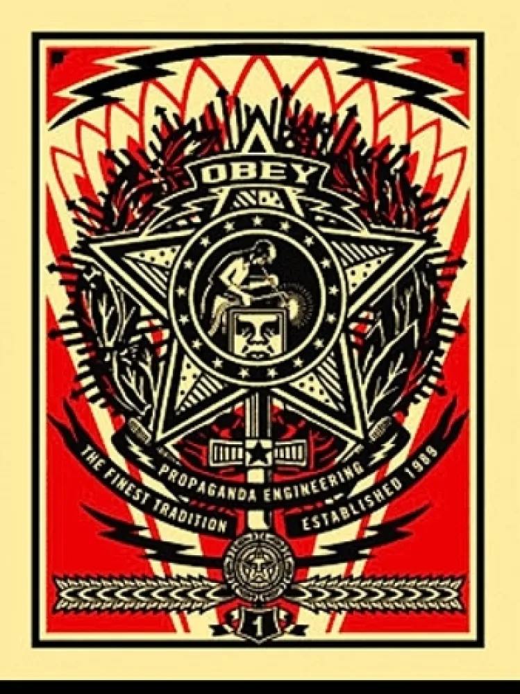 Zeefdruk Fairey - Pasadena Welder