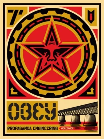 Zeefdruk Fairey - Propaganda Engineering, Large Format