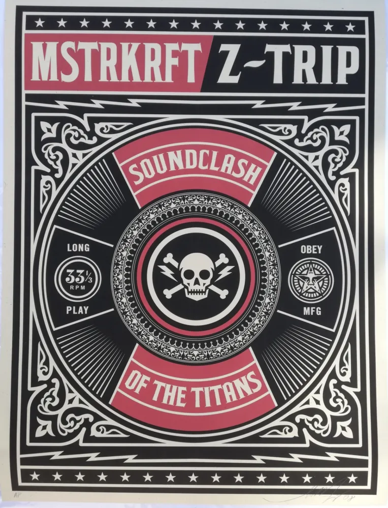 Zeefdruk Fairey - Soundclash of the titans