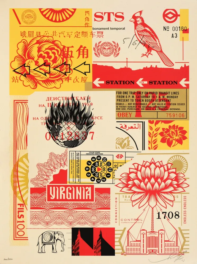 Zeefdruk Fairey - Station to Station